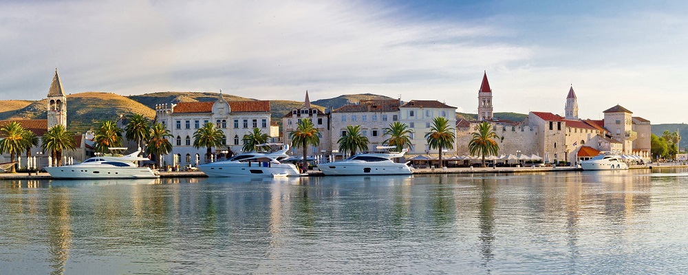 The UNESCO town of Trogit seafront view Dalmatia, Croatia
